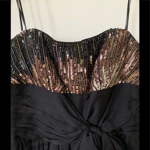 ABS ALAN SCHWARTZ COLLECTION SEQUIN SILK DRESS